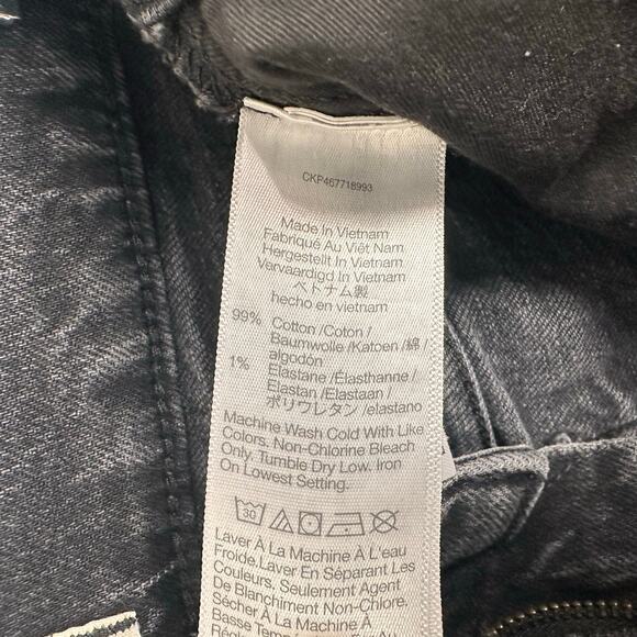 Madewell Mid-rise The Perfect Vintage Jean in Lunar wash Distressed Black Sz 26 - Picture 14 of 15